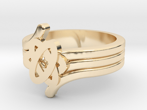 Quantum Wave Ring 2 in 14K Yellow Gold