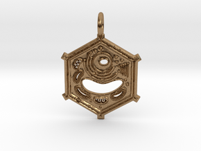 Plant Cell Pendant in Natural Brass