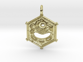 Plant Cell Pendant in 18k Gold Plated Brass
