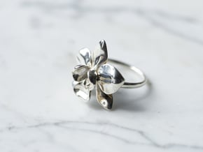 Orchid Ring in Polished Silver: 5 / 49