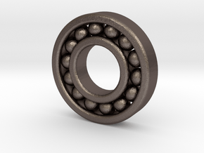 Ball Bearing 50 Mm Diameter in Polished Bronzed Silver Steel