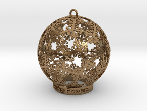 Blooming Flowers Ornament for Lighting in Natural Brass