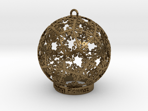 Blooming Flowers Ornament for Lighting in Natural Bronze