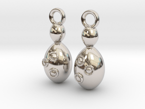 Saccharomyces Yeast Earrings - Science Jewelry in Rhodium Plated Brass