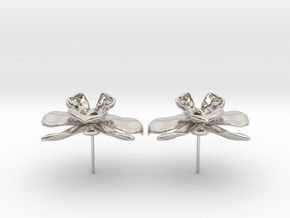 Orchid Earrings in Platinum