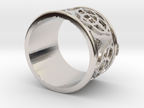 Celtic Ring Bene in Rhodium Plated Brass