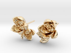 Succulent No. 2 Post Studs in 14k Gold Plated Brass