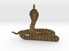 Cobra Pendant in Natural Bronze