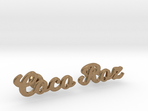 Custom Name Cufflinks - "Coco & Roz" in Natural Brass