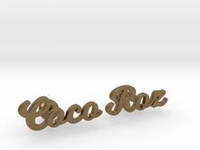 Custom Name Cufflinks - "Coco & Roz" in Natural Bronze