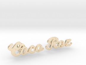 Custom Name Cufflinks - "Coco & Roz" in 14K Yellow Gold