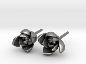 Succulent No. 1 Stud Earrings in Natural Silver