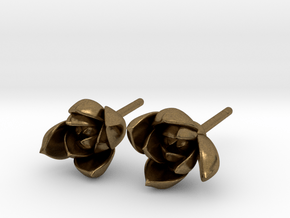 Succulent No. 1 Stud Earrings in Natural Bronze