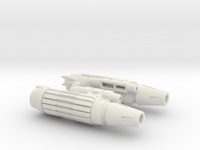 Cannon Master Leader Arm Tubes in White Natural Versatile Plastic