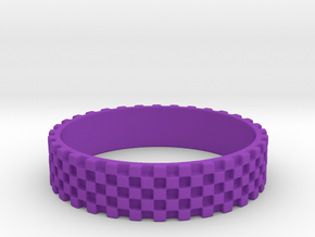 Perfect Square Ring (Size-5) in Purple Processed Versatile Plastic