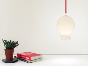 Upside Down Lamp in White Natural Versatile Plastic