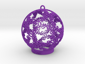 Aves Ornament for lighting in Purple Processed Versatile Plastic