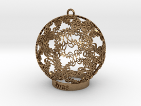 Aves Ornament for lighting in Natural Brass