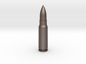 7.62x39 mm in Polished Bronzed Silver Steel