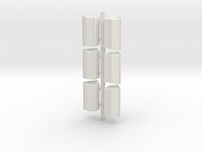 6 Fert Boxes in White Natural Versatile Plastic