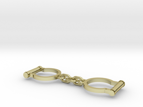 Ned Kelly Gang Outlaw Shackles Handcuffs (med) in 18K Gold Plated