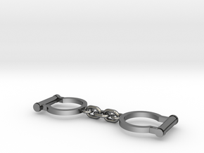 Ned Kelly Gang Outlaw Shackles Handcuffs (med) in Fine Detail Polished Silver