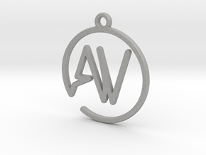 A & V Monogram Pendant in Aluminum