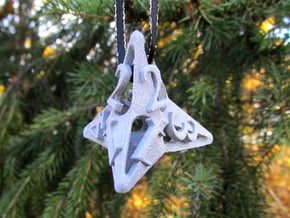 Pinwheel d4 Ornament in Gray PA12