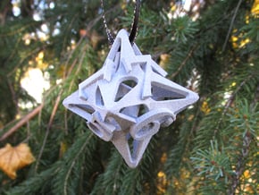 Pinwheel d8 Ornament in Gray PA12