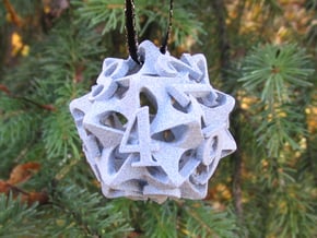 Pinwheel d12 Ornament in Gray PA12
