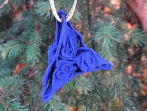 Botanical d4 Ornament in Blue Processed Versatile Plastic