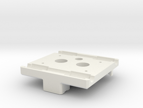 X Carriage Base for Dual Extruders in White Natural Versatile Plastic