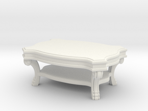 Coffee Table Victorian V1 in White Natural Versatile Plastic