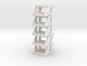 10 Truck Steps (for 1/64 Applications) in White Natural Versatile Plastic