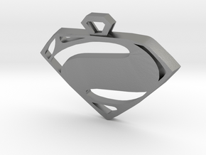Superman Man of Steel pendant in Natural Silver