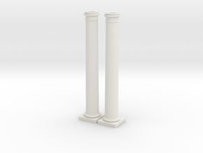Doric Columns 5500mm high at 1:76 scale X 2 in White Natural Versatile Plastic
