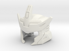 G1 Styled Helm for TR Galvatron in White Natural Versatile Plastic