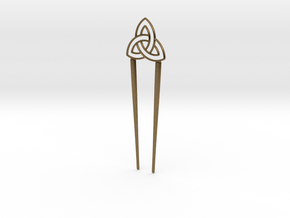Dual Hairpin - Celtic Knot in Natural Bronze