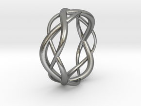 Lissajous Ring 17mm, 3-7-5 in Natural Silver