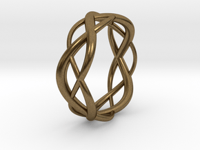 Lissajous Ring 17mm, 3-7-5 in Natural Bronze