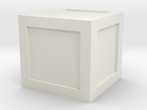 1:48 Wooden Crate in White Natural Versatile Plastic