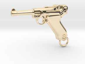 Luger Gun in 14K Yellow Gold