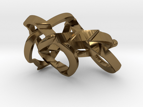 Wrap O-round Weave Five (WOW5) in Polished Bronze (Interlocking Parts)