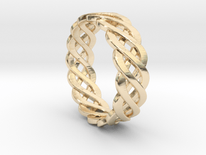 Celtic Infinity Band 7.5 U.S. in 14k Gold Plated Brass
