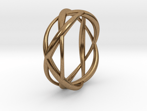 Lissajous Ring 17mm, 3-5-7 in Natural Brass