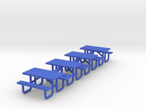 Picnic Table 5ft Metal Ftame - HO 87:1 Scale Qty ( in Blue Processed Versatile Plastic
