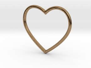 Heart in Natural Brass