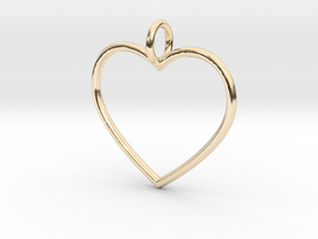 Heart Pendant  in 14k Gold Plated Brass