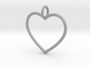 Heart Pendant  in Aluminum