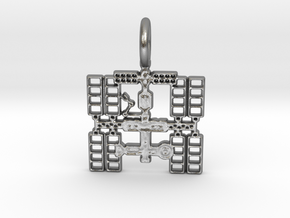 Space Station Pendant in Natural Silver
